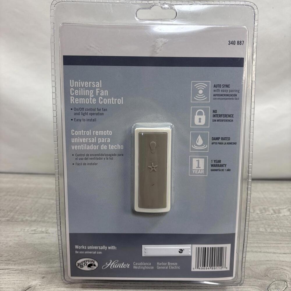 Hunter Universal On Off Ceiling Fan Remote Controll 340 887 Hunter Hampton Bay